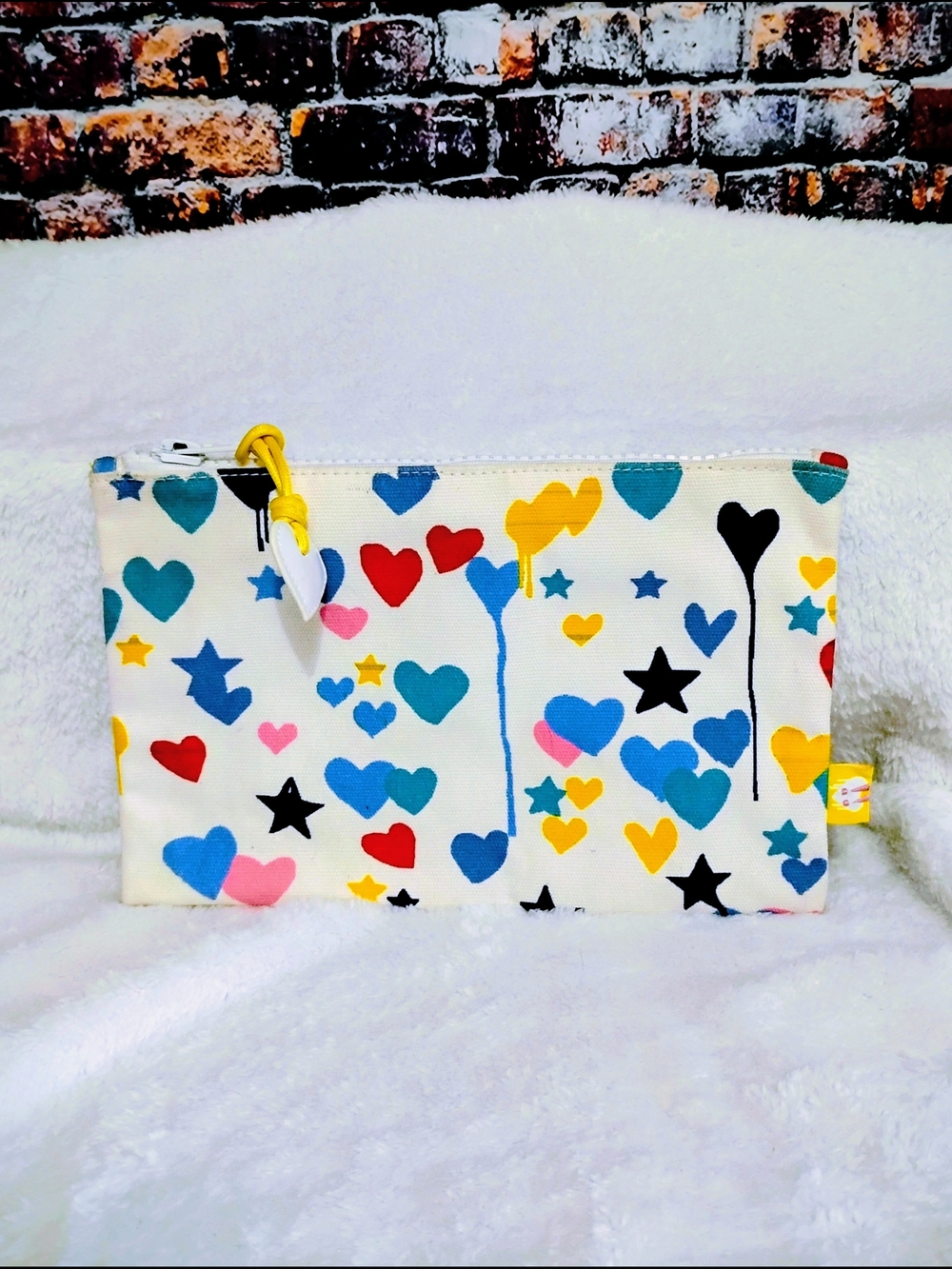 Roller Rabbit  Starry Starry Love Zipper Pouch Cosmetic Make Up Utility Bag